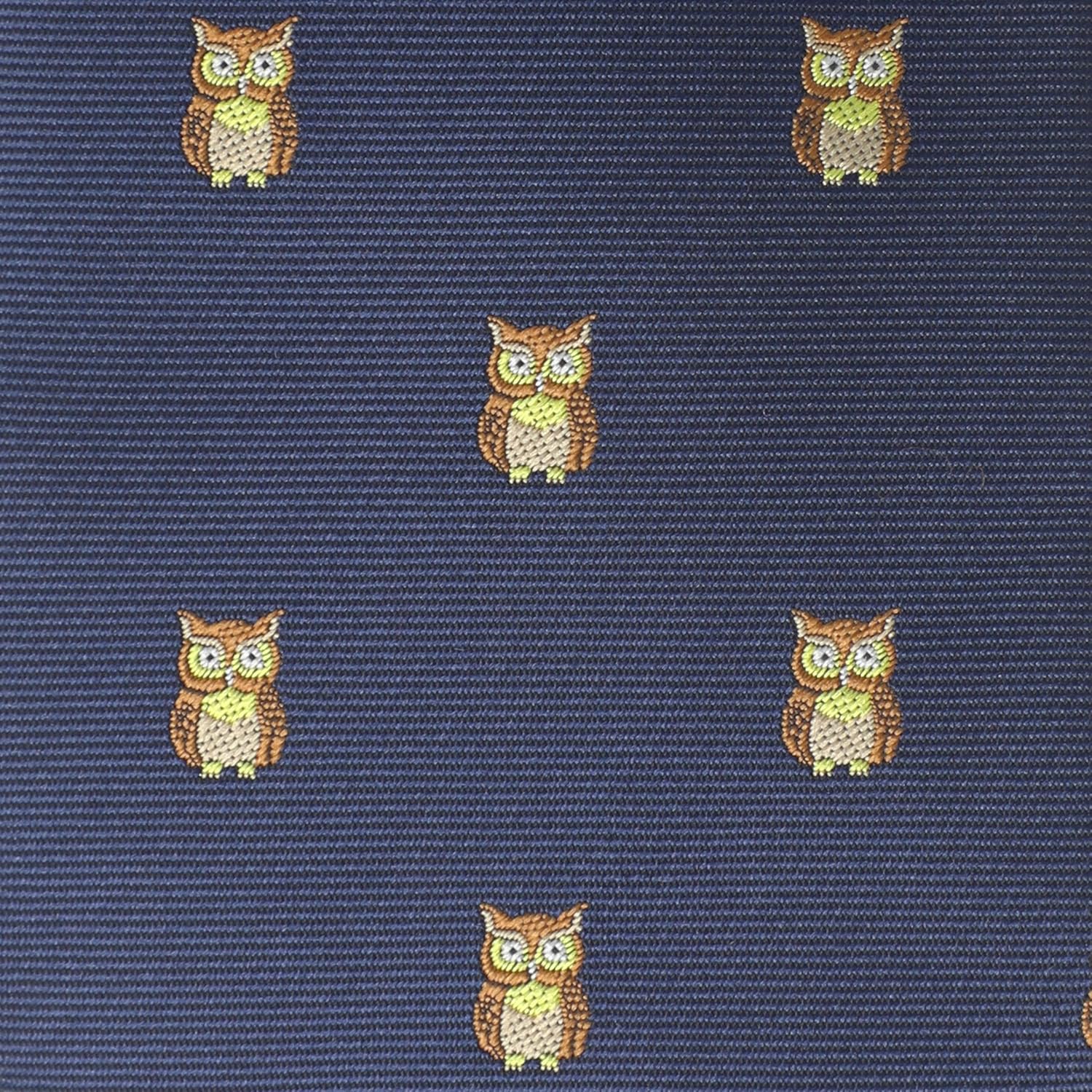 Men Bird Pattern Tie Blue Jay Necktie Owl Father's Day Birthday Gift Tie