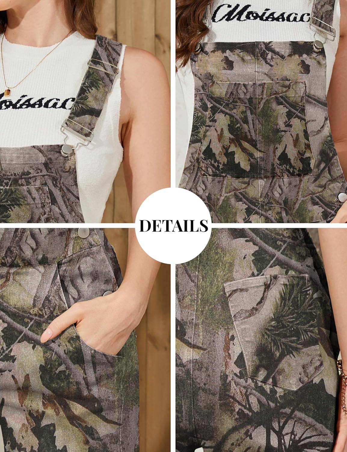 Camo Overalls for Women Loose Fit Fashion Jumpsuits Straight Leg Pants Camouflage Bibs Coveralls Hunting Clothes - Image 7