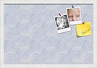 Vista 24 de PinPix ArtToFrames - Tablero de anuncios de corcho personalizado de 18 x 12 pulgadas. Este tablero de anuncios de círculos aguamarina tiene un Blanco