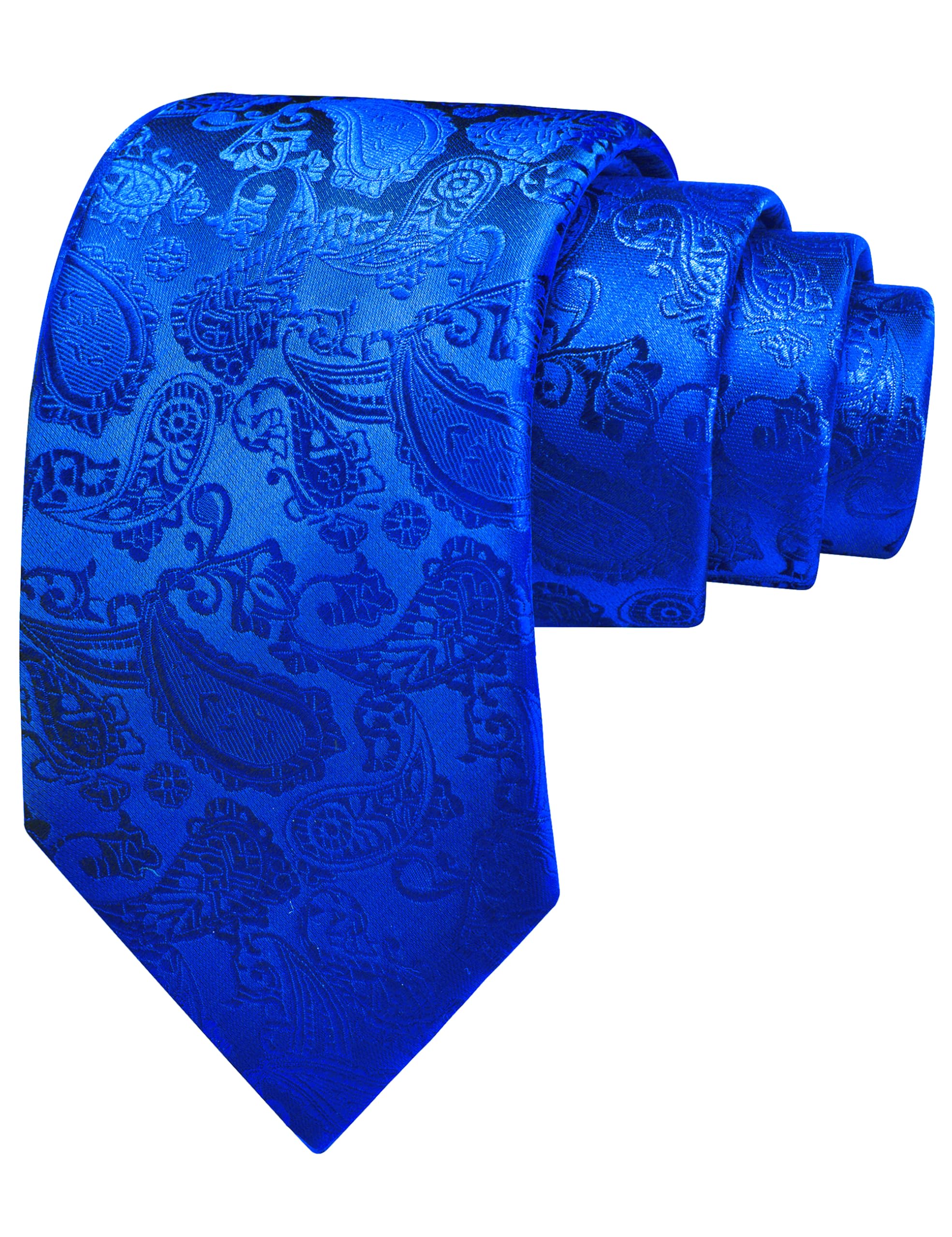 GUSLESON 3.15"(8cm) Fashion Paisley Ties Mens Woven Jacquard Necktie for Wedding