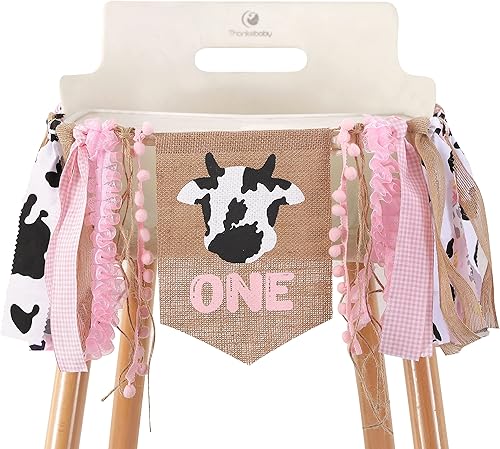 Banner para silla alta de Cowgirl One  Decoración de cumpleaños de fiesta de vaquera, pancarta para silla de bebé, fondo de fotos de pastel de