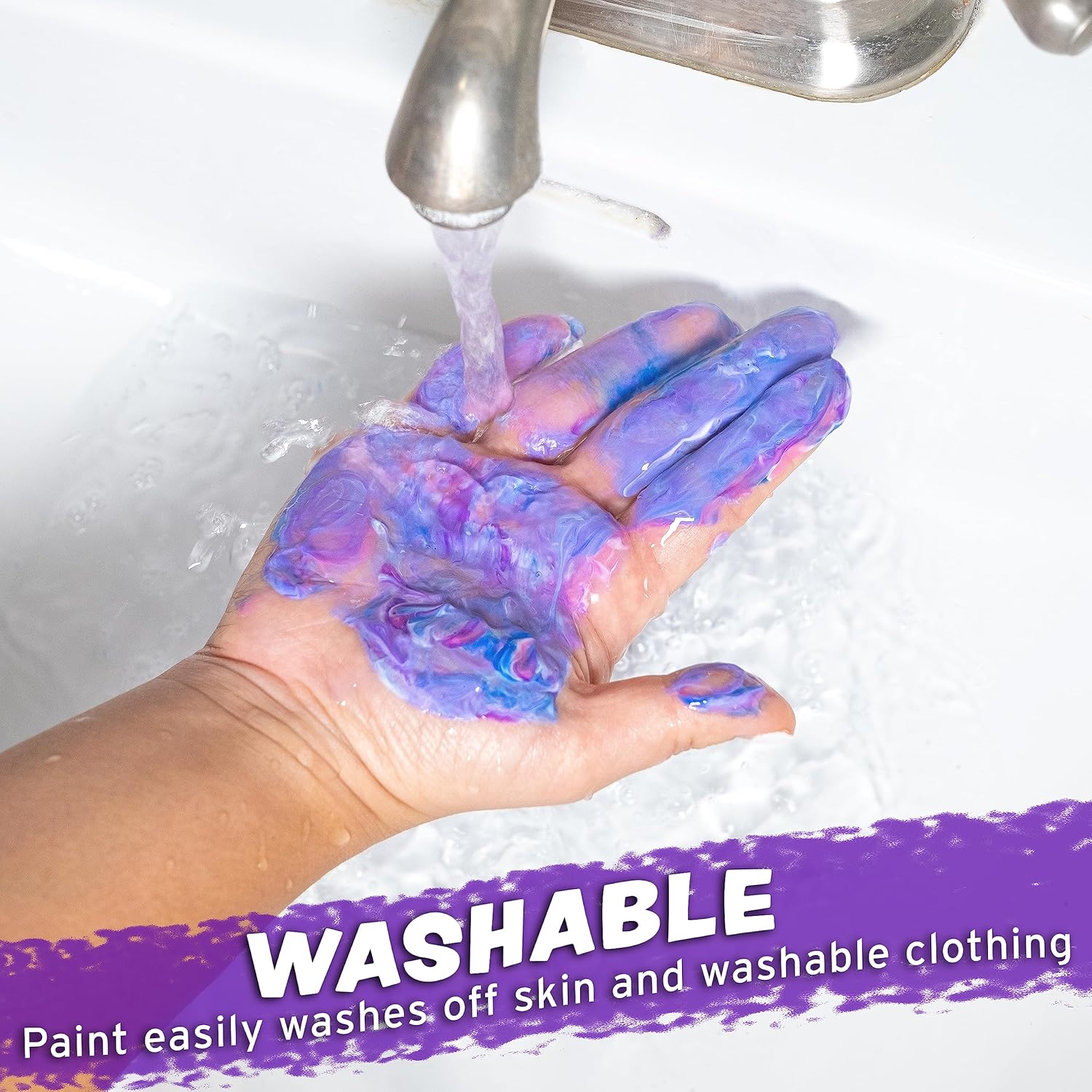 Finger Paint, 24 Pack - Washable, Nontoxic Kids Paint Set with Easy-to-Squeeze Tubes - Vibrant Colors for Toddler Art Supplies