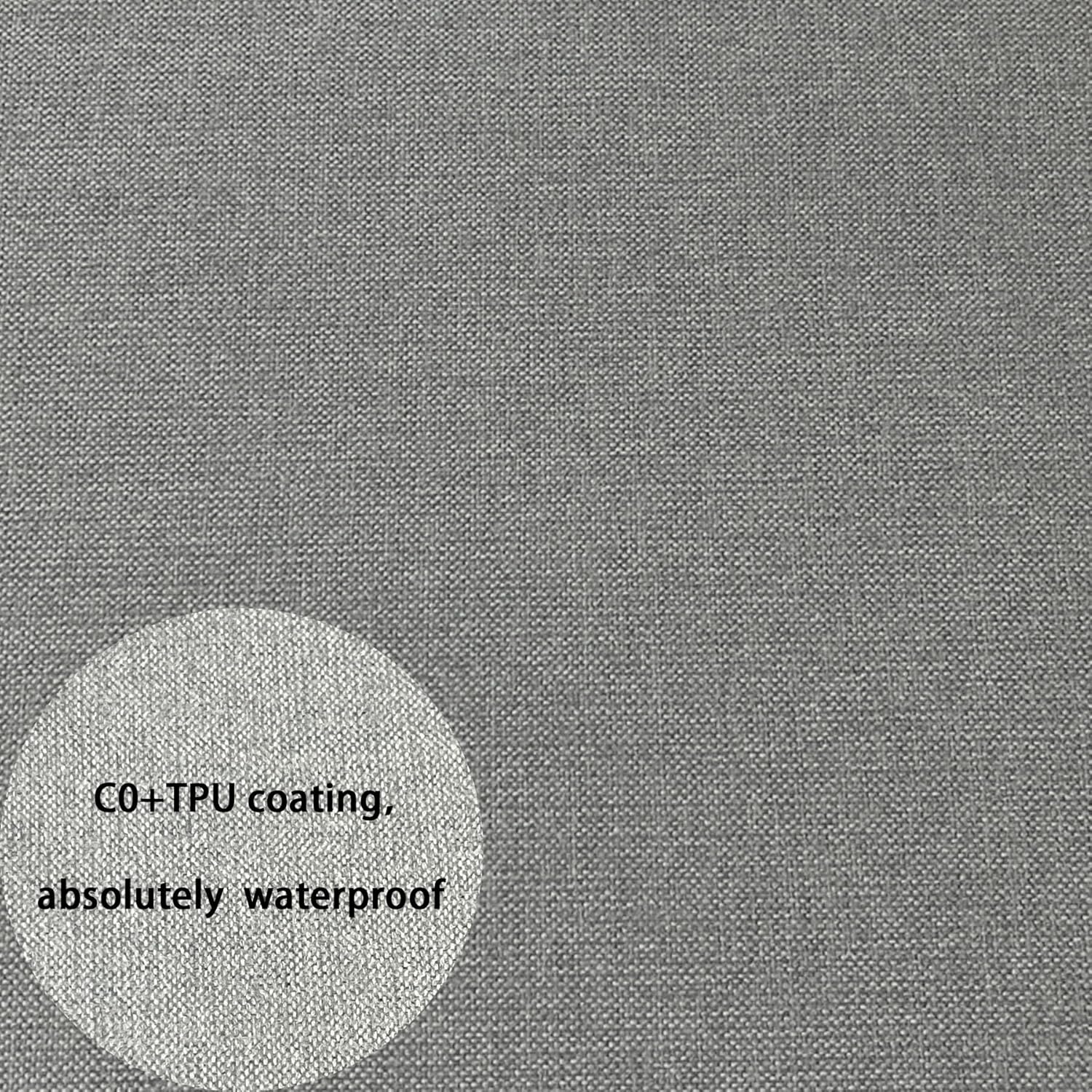 Goodgoods 24x24 inch Outdoor/Indoor Deep Seat Patio Cushions Set of 2 Resilient Foam Filling Water-Proof Stain-Resistant UV Resistant Weather Resistant Deep Seat Bottom Light Gray