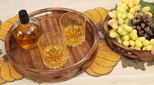 Miniatura 6 de Juego de 2 cestas de madera para encimera de frutas, cajas organizadoras para cocina, baño, despensa, para frutas, verduras, productos, pan y