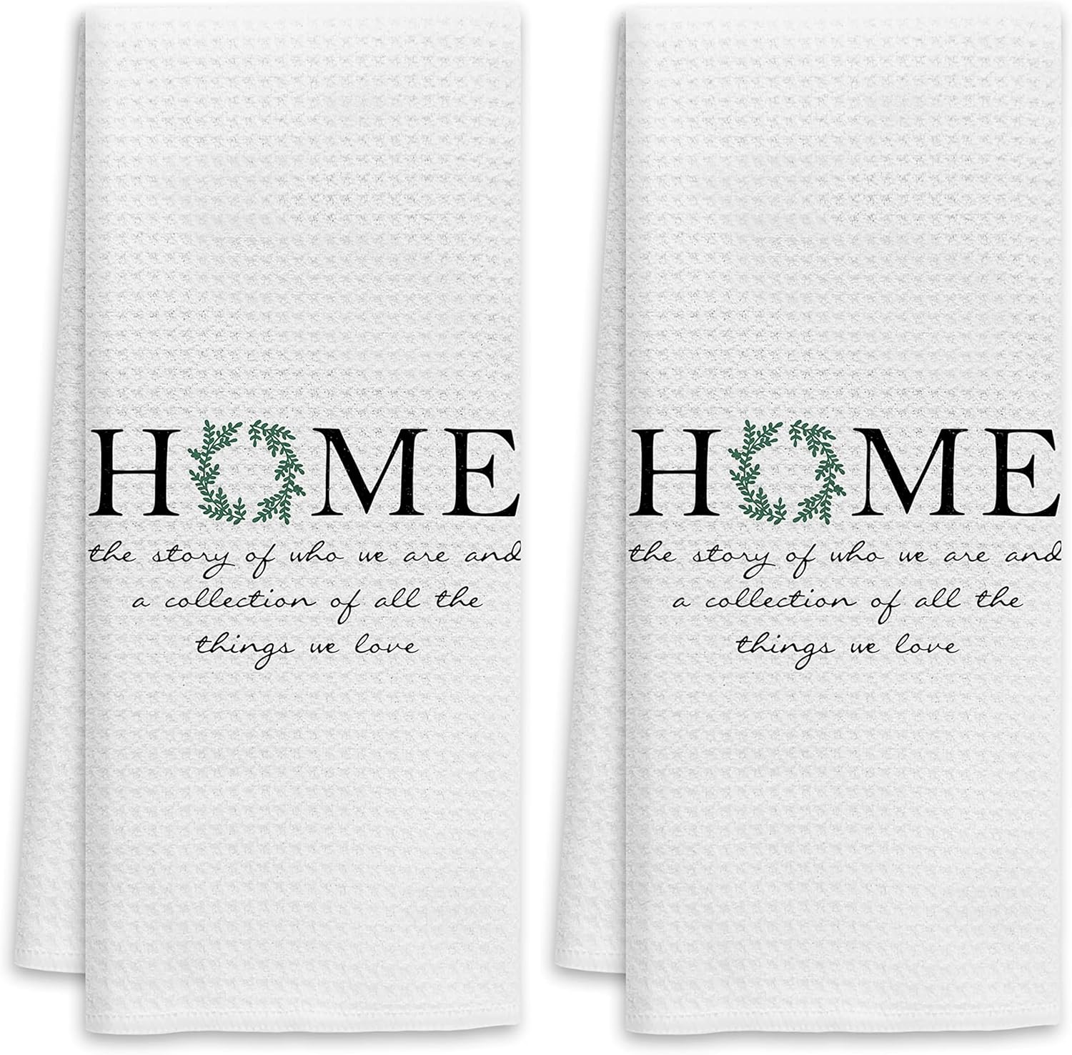 Voatok Minimalist Home Garland Bath Towel,Family Sweet Gifts Decorative Towel,New Home Housewarming Decor,Mom Gifts (Pack of 2)