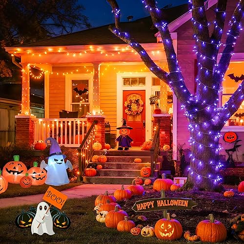 Miniatura 21 de JMEXSUSS Guirnalda de luces LED de 168 pies, 600 luces LED para el día de San Valentín, luces rojas de Navidad con alambre transparente, 8 modos