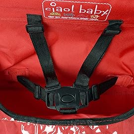 ciao! baby Portable High Chair for Babies and Toddlers, Compact Folding Travel High Chair with Carry Bag for Outdoor Camping, Picnics, Beach Days, and More (Red)