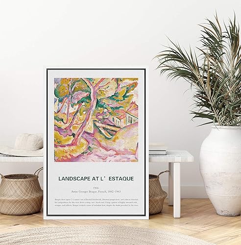 Miniatura 144 de IDEA4WALL - Lienzo enmarcado con impresión de arte abstracto listo para colgar en la pared de la sala y habitación Bs06-2103-famoso-m19