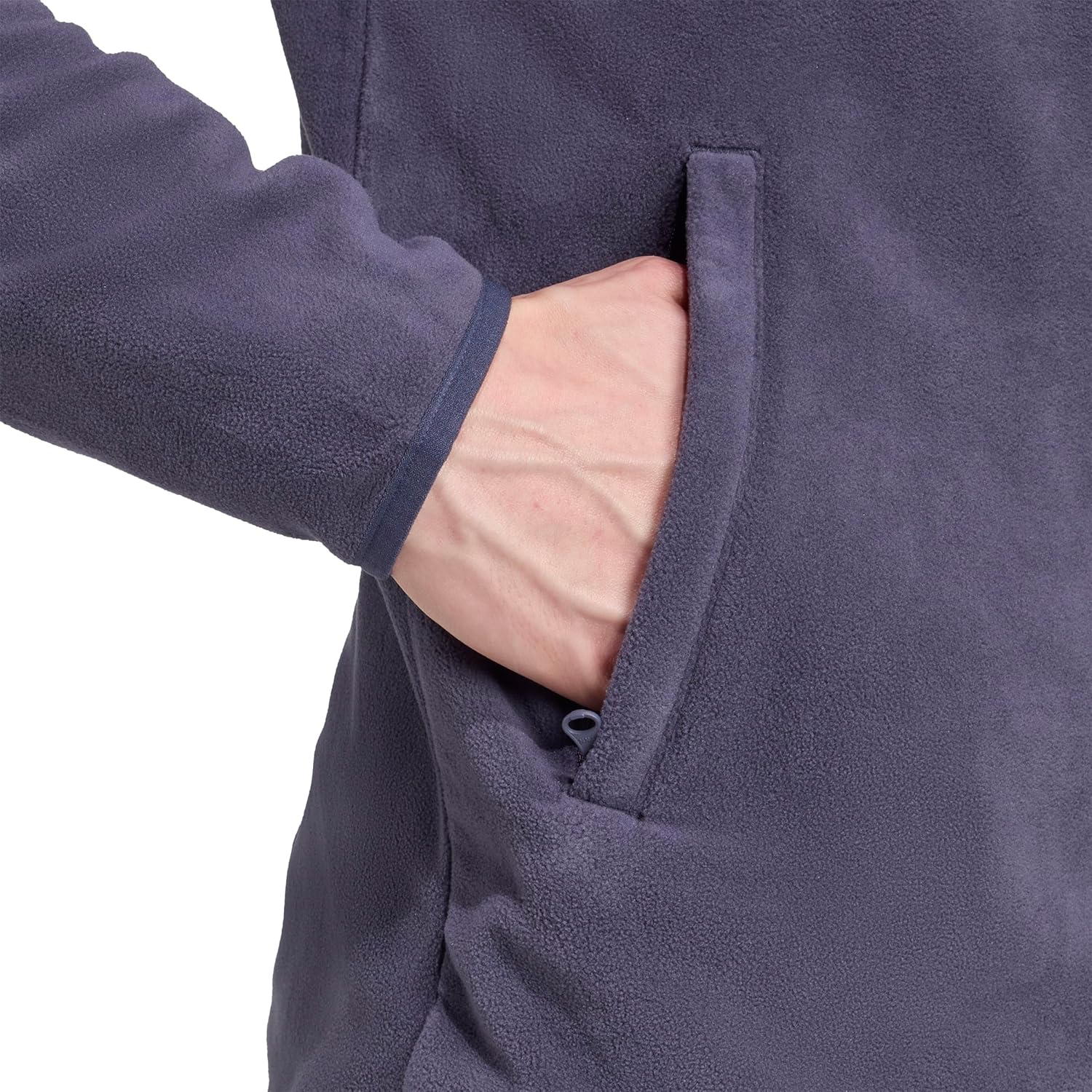 adidas Men's Terrex Multi Essentials Full-Zip Fleece Hiking Jacket, Shadow Navy, Medium - Image 4