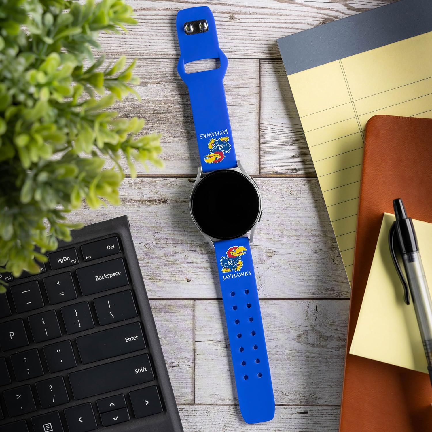 Affinity Bands Kansas Jayhawks HD Watch Band Compatible with Samsung Galaxy Watch and more