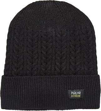 Polar Extreme Mens Sherpa-Lined Knit Winter Hat Warm, Gift for Dad, Cold Weather
