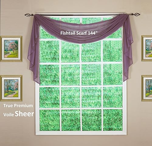 Vista 908 de Today's Curtain - Cortina Emelia de gasa original, panel de 84 pulgadas, negro, 60 pulgadas de ancho x 84 pulgadas de largo