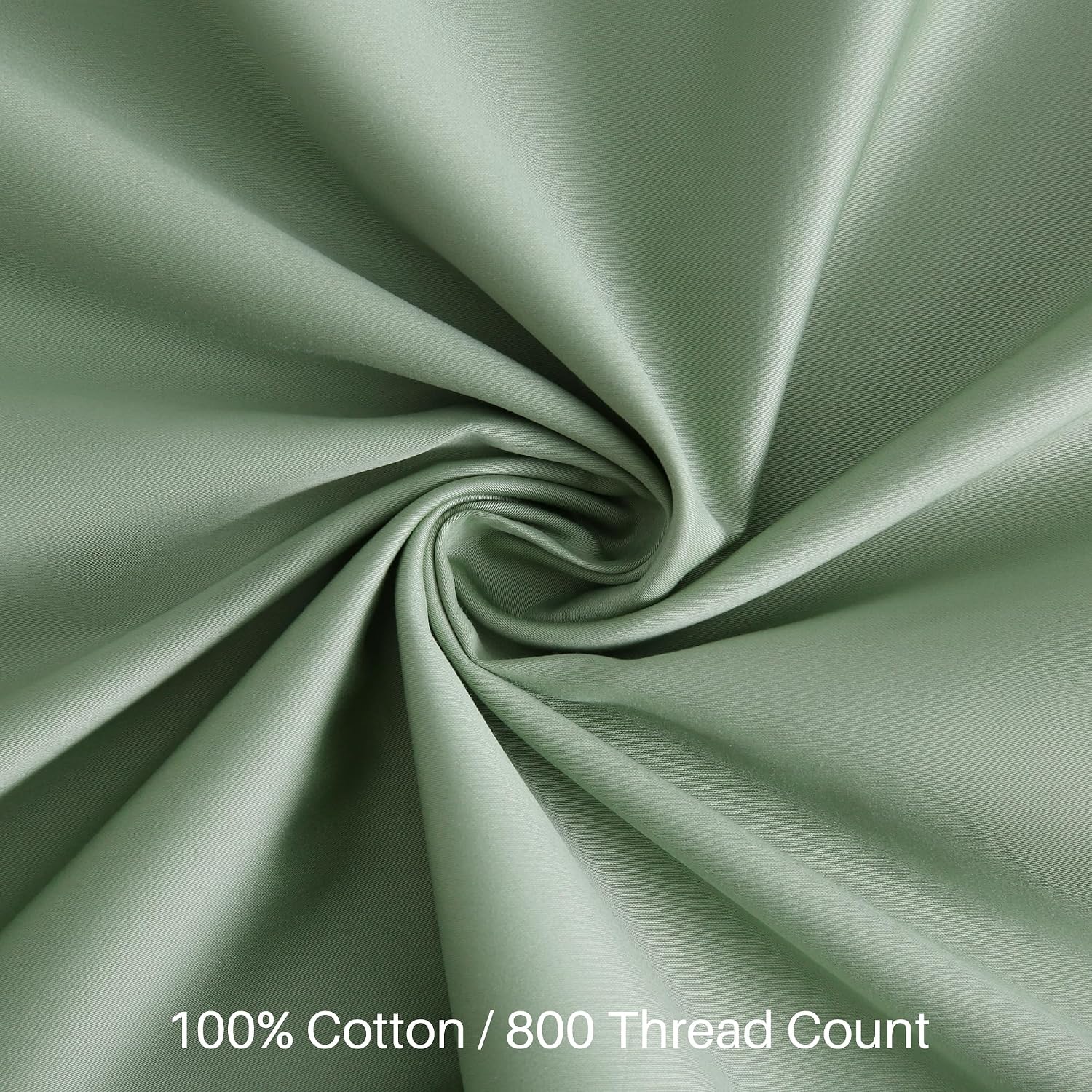 Oubonun 100% Cotton Body Pillowcase - 800 Thread Count/21x54, Moisture Absorbent and Breathable, Premium Hotel Body Pillow Cover for All Seasons, Sage Green