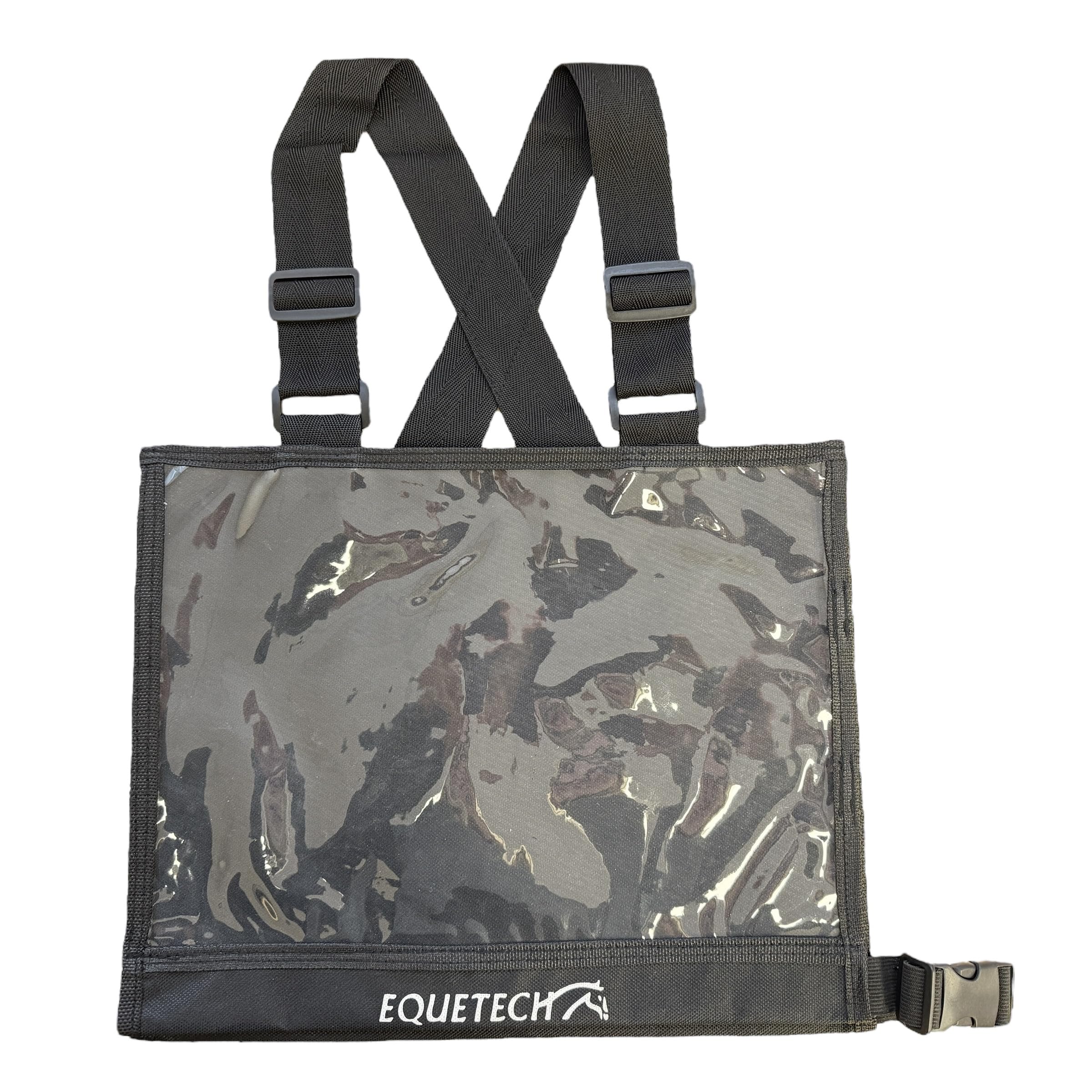 Equetech Eventing Cross Country Number Bib – Black Equestrian Rider Competition Bib