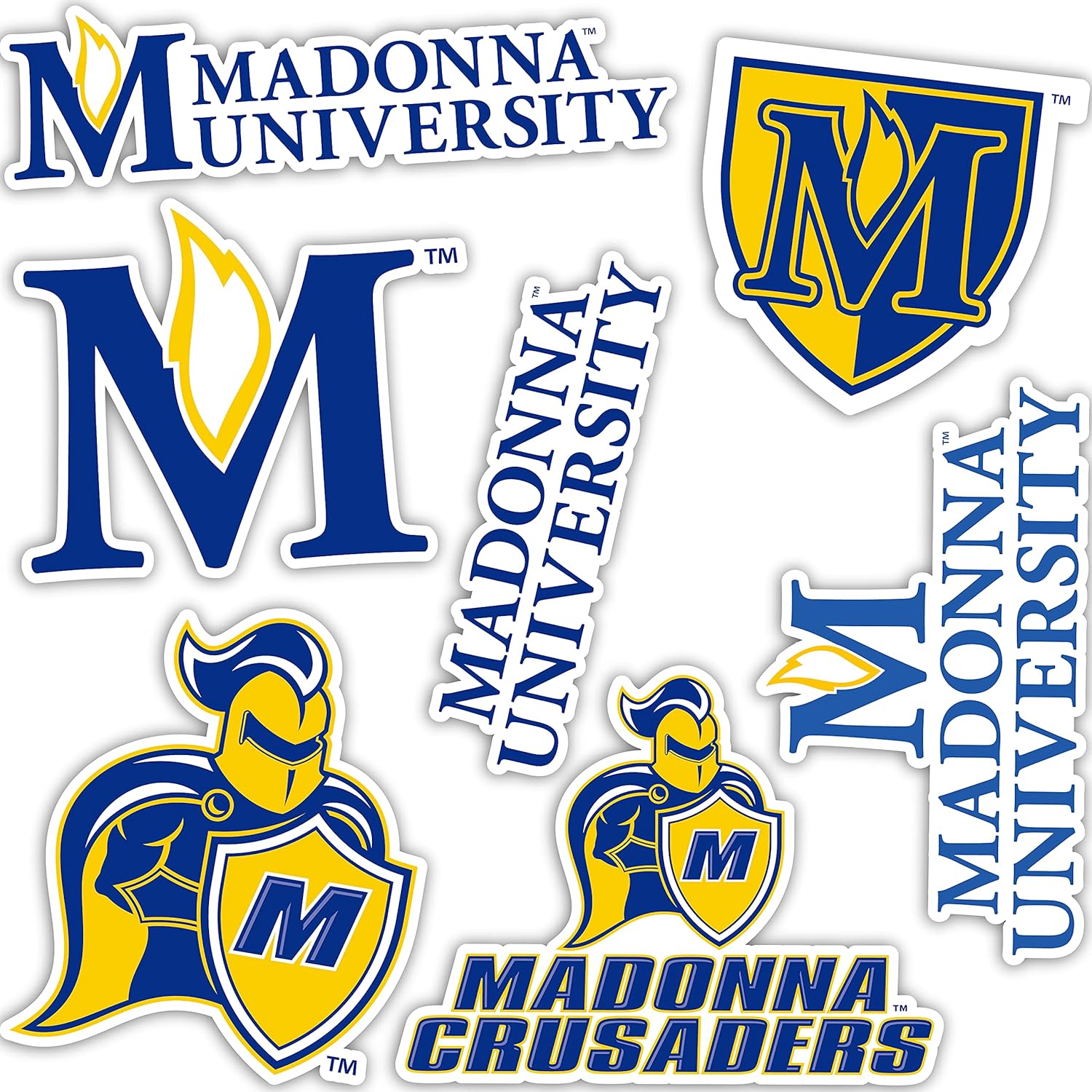 Desert Cactus Madonna University Sticker Crusaders Vinyl Decals Laptop Water Bottle Car Scrapbook Sheet T2 (Type 2)
