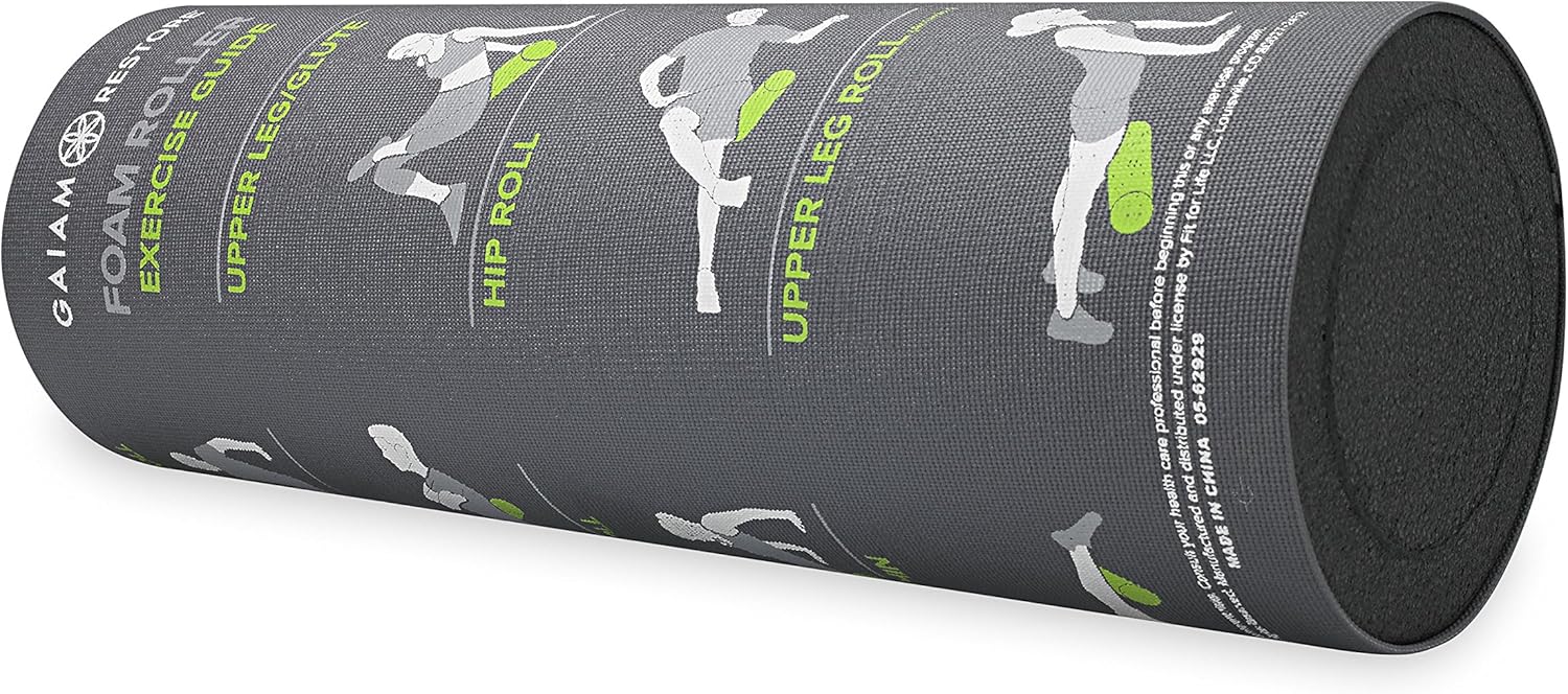 Gaiam Restore Foam Roller with SelfGuided Exercise Illustrations