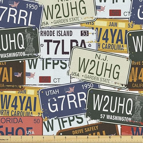 Vista 79 de Ambesonne - Tela multicolor impresa digital por The Yard