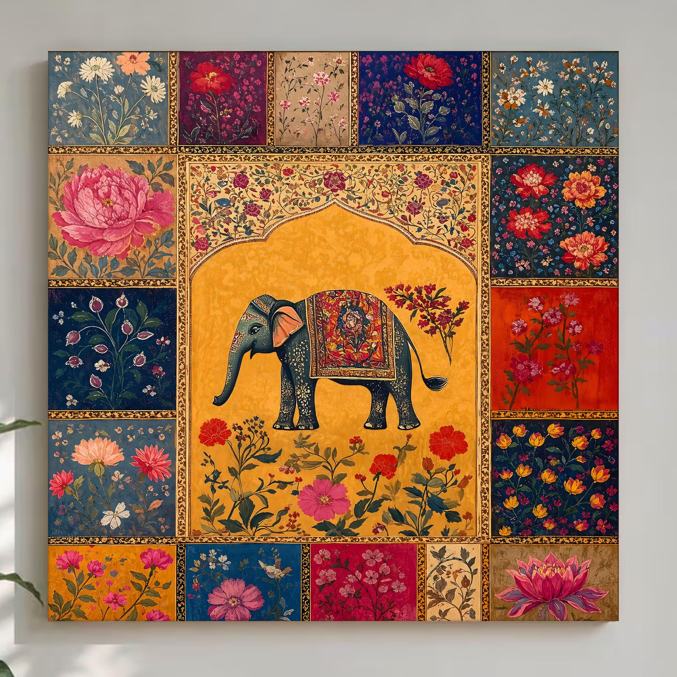 Elephant Wall Art Painting - Vastu & Indian Decor -22