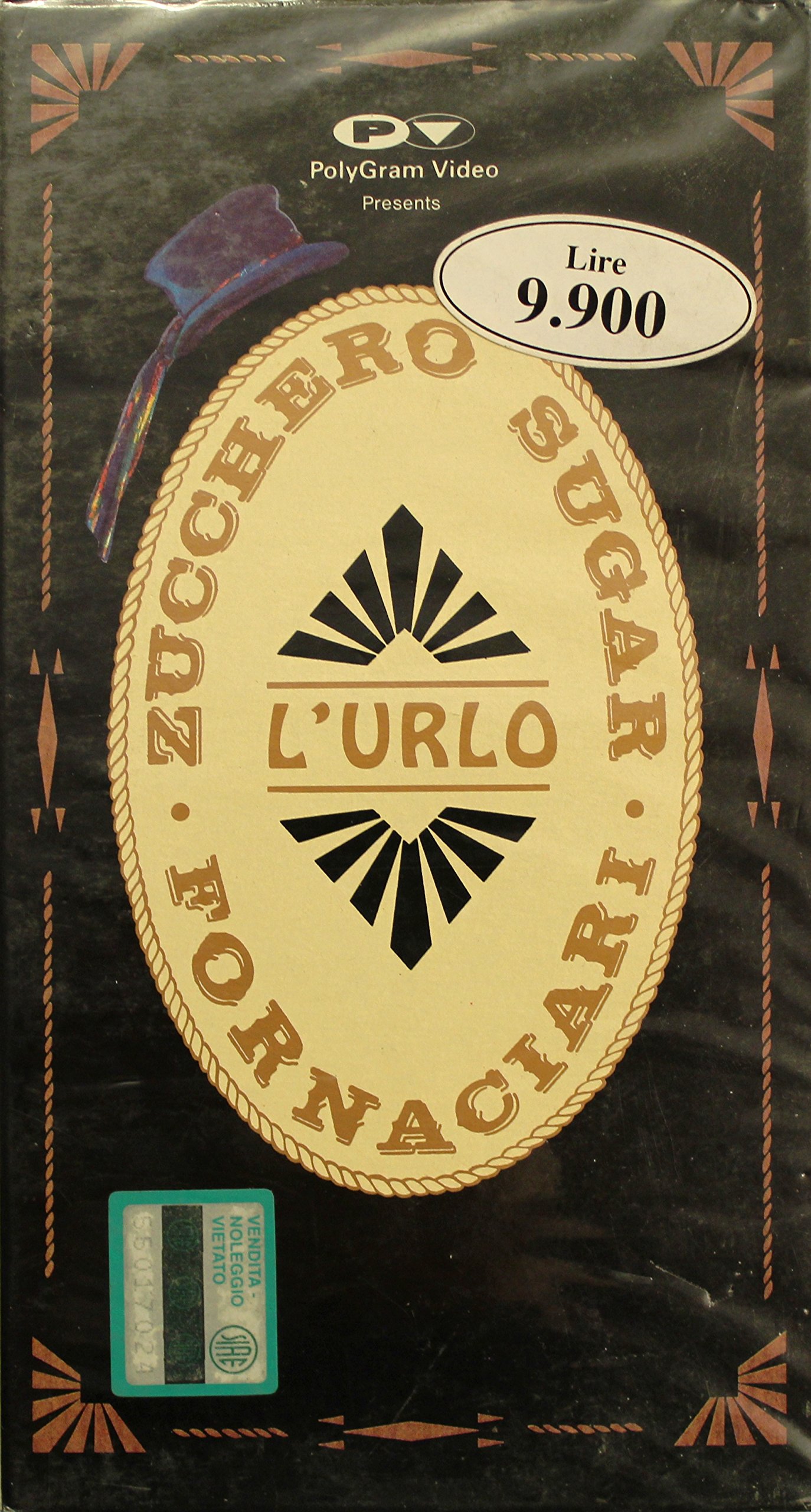 Zucchero L'Urlo VHS videocassetta concerto rock italiano de coleccionismo musical