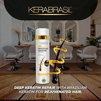 Brazilian Keratin Treatment - Deep Repair & Strengthening for Damaged, Frizzy Hair | Smooth & Manageable Locks | Gentle Cleansing, Perfect for Chemically-Treated Hair