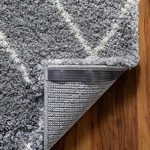 Miniatura 7 de Rugs.com Soft Touch Shag Collection - Alfombra de 5 x 8 pulgadas, color gris nube, perfecta para dormitorios, comedores, salas de estar