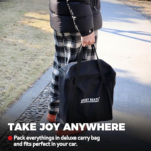 Vista 14 de SPORT BEATS Juego de torre mediana Juegos al aire libre Juego de apilamiento de 54 bloques Incluye bolsa de transporte Natural