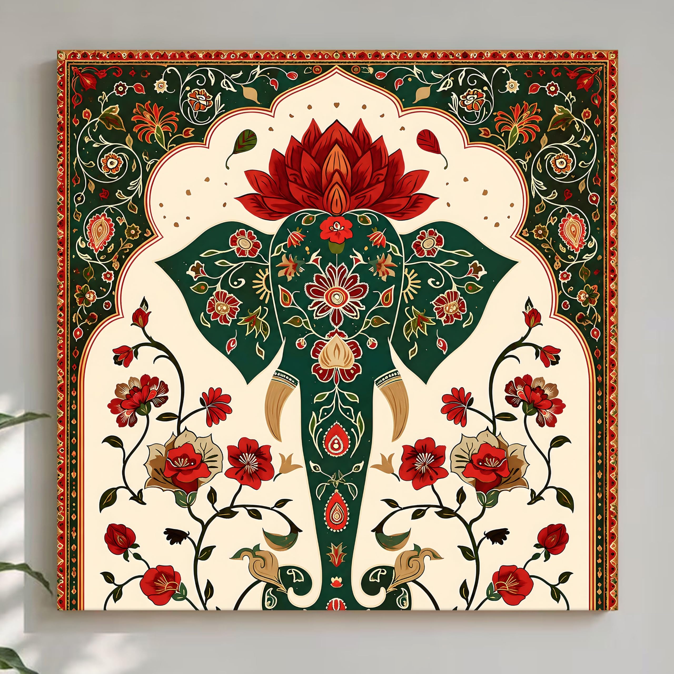 Elephant Wall Art Painting - Vastu & Indian Decor -18