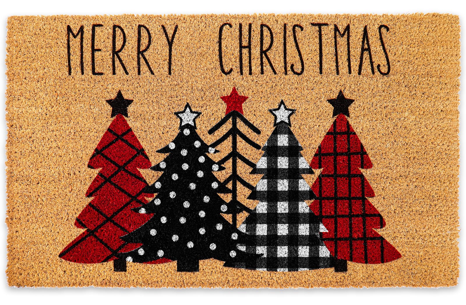 Paillasson de Noël en fibre de coco naturelle tapis antidérapant Whaline