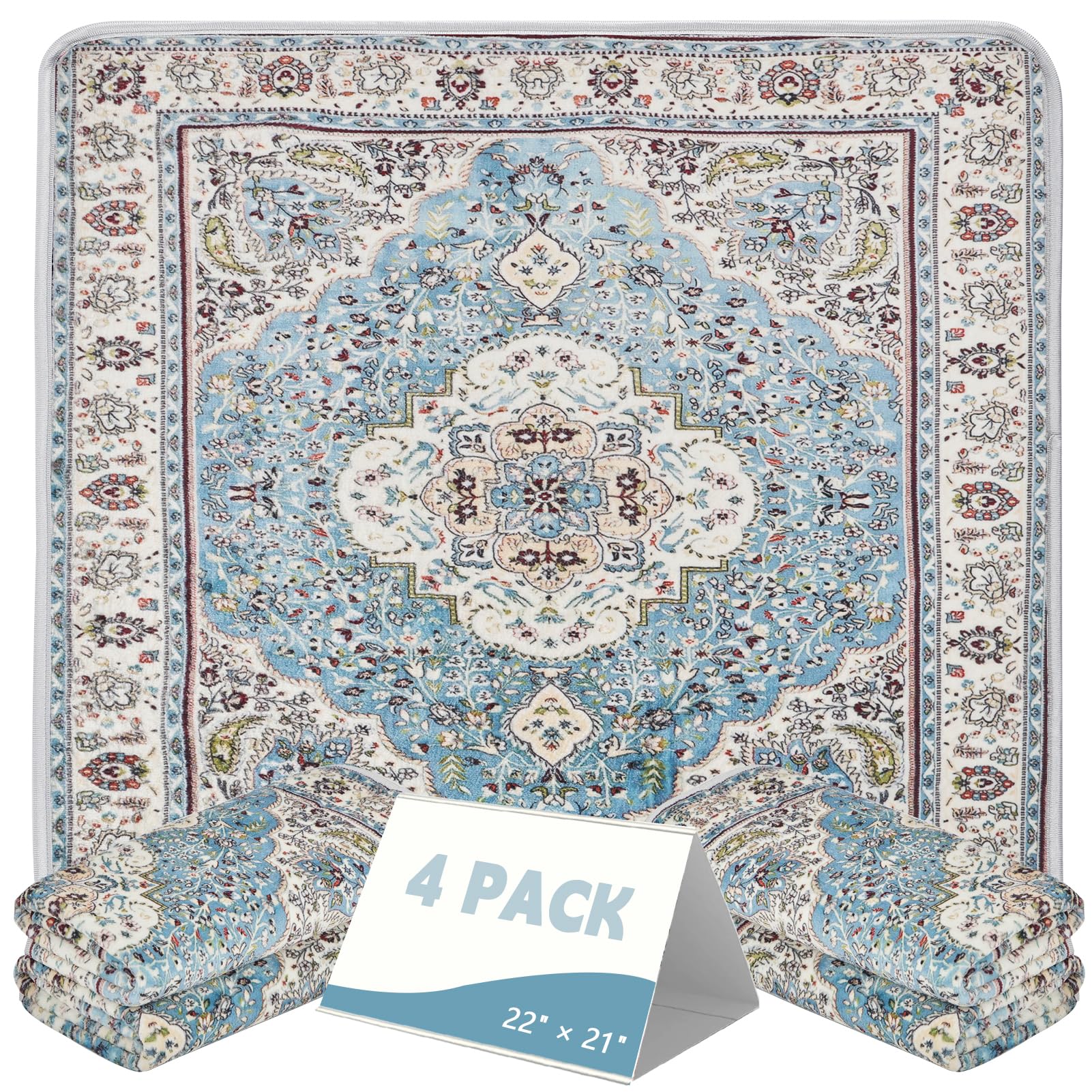 FUMMI Paquete de 4 almohadillas reutilizables impermeables para cama y silla de incontinencia, absorción extrapesada, superficie de franela suave, antideslizante, lavable a máquina para perros