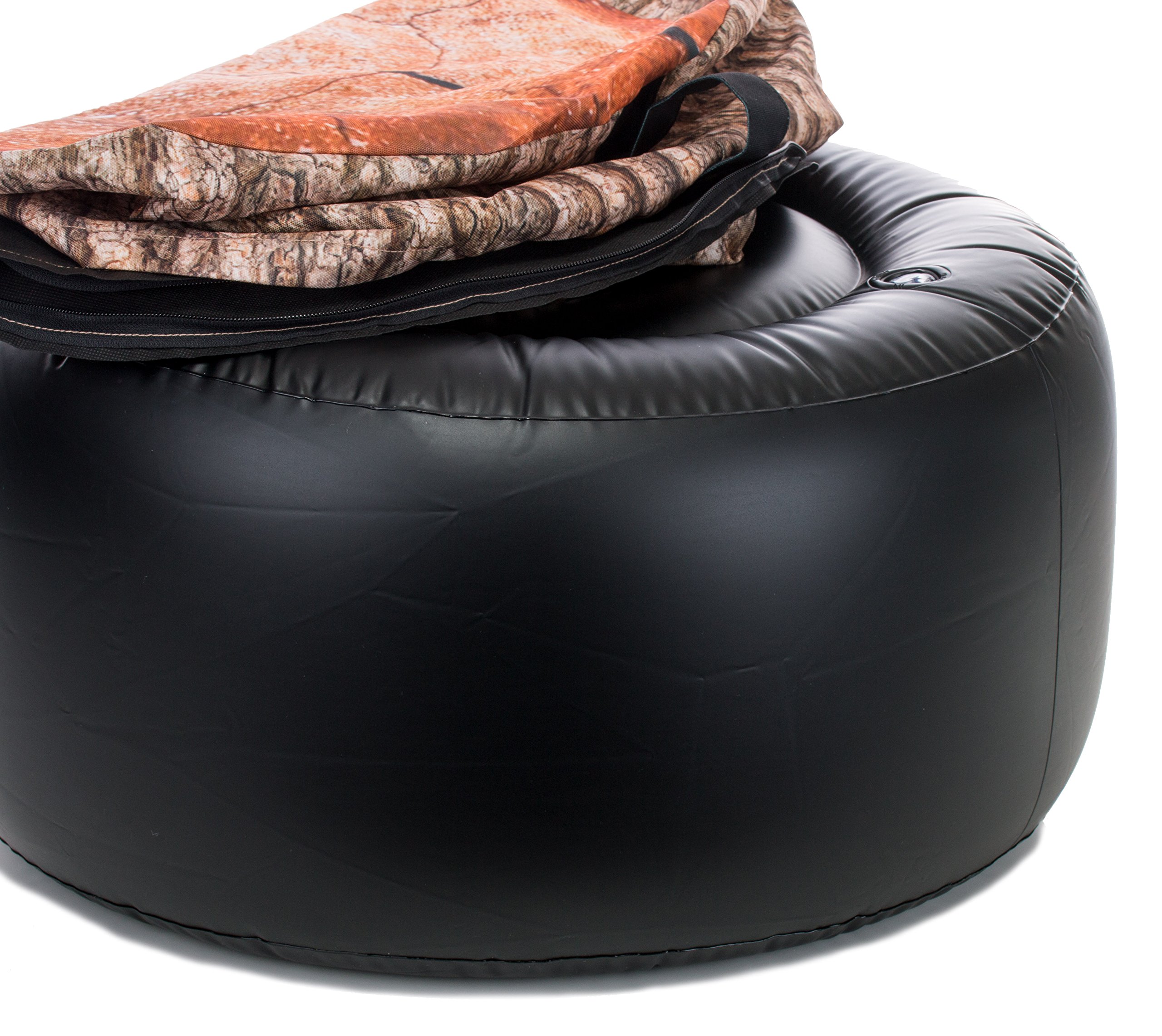 Brandsseller Taburete inflable para exterior Tronco de arbol Design hacia 55x 25 cm marrón