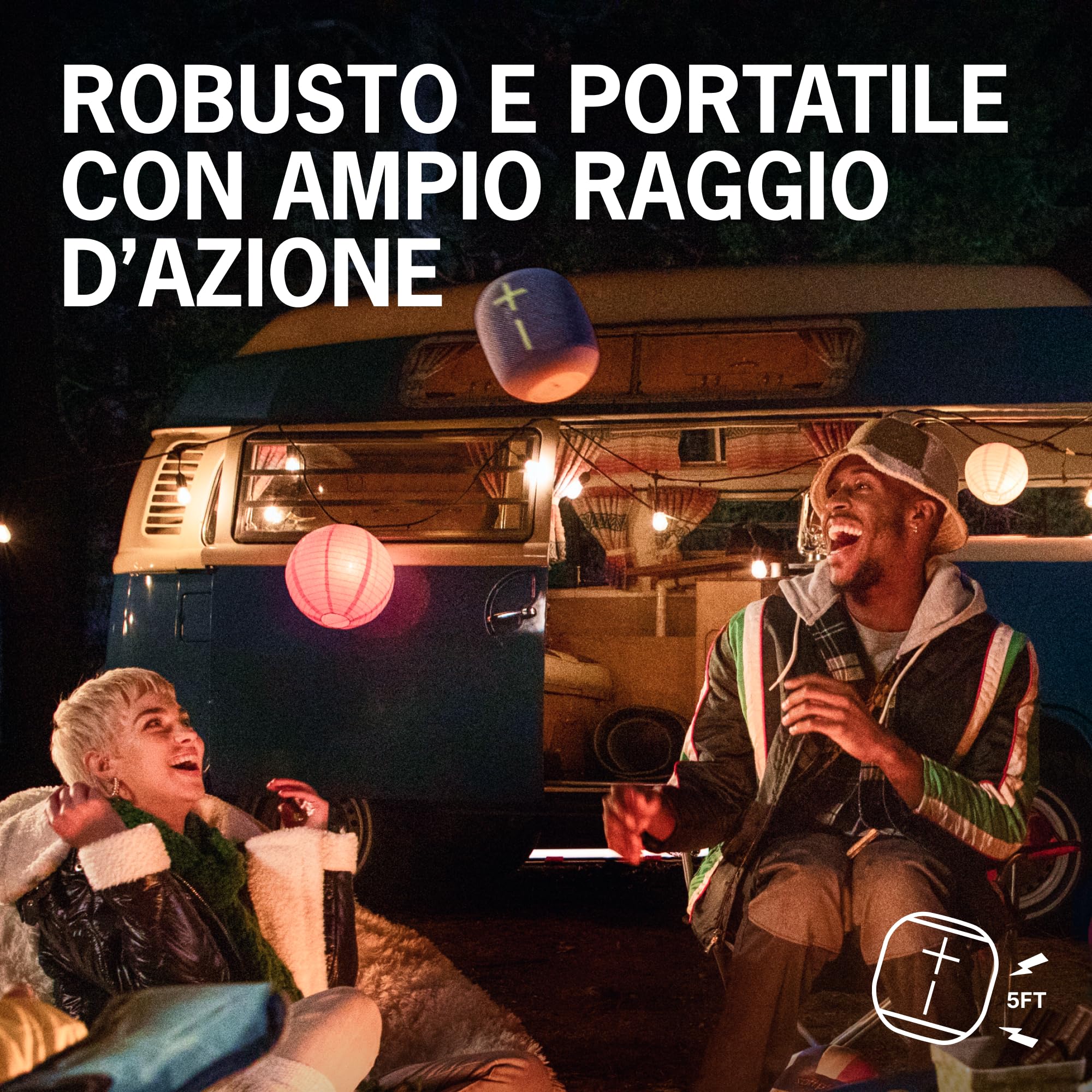 Ultimate Ears WONDERBOOM 3, Altoparlante Portatile Wireless Bluetooth, Suono a 360 Gradi con Bassi Profondi, Impermeabile, Antipolvere IP67, Galleggiante, Portata 40 m - Rosa