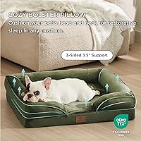 Vista 244 de Bedsure - Cama ortopédica mediana para perros, sofá cama impermeable para perros medianos, espuma de soporte con funda extraíble y lavable, forro