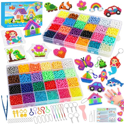 UUEMB Coffret de Perles à l'Eau 7200 Pièces et 42 Couleurs