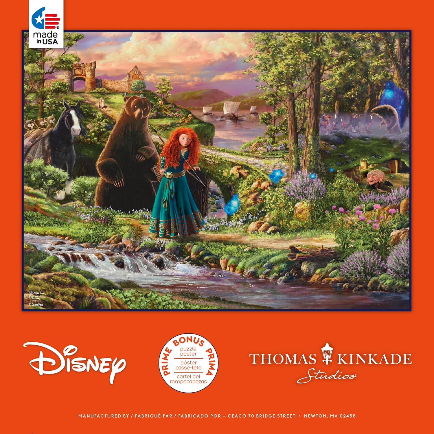 Ceaco - Disney - Pixar - Thomas Kinkade - Brave - 1000 Piece Jigsaw Puzzle for Adults - Challenging Puzzle Perfect for Game Nights