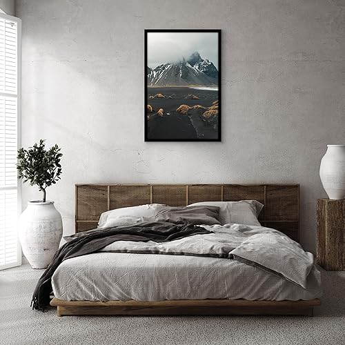 Vista 355 de Americanflat - Marco para póster de 71 x 74 cm con plexiglás pulido, portarretratos negro de madera industrializada, Epic Collection, marco ancho