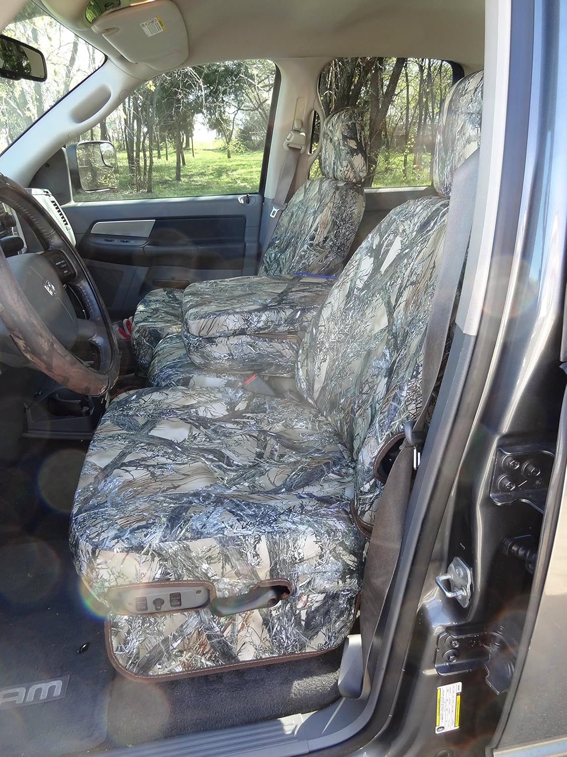 Compatible with 2006-2009 Dodge Ram 2500 or 3500 Exact fit Seat Covers Crew Cab in MC 2 Camo Endura