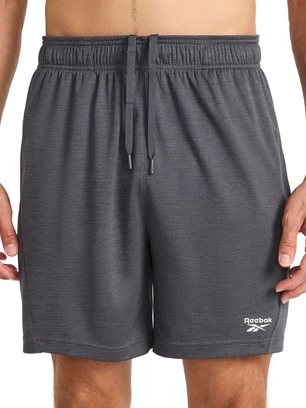 Reebok Men’s Viper 2.0 7” Short, Standard Fit, Lightweight Poly Grid Mesh Fabric, Ebony Heather, X-Large by Reebok - Used condition - Image 4