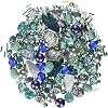 Approx 400 x Seascape Tones Blue Green Jewellery Making Starter Beads Mix Set