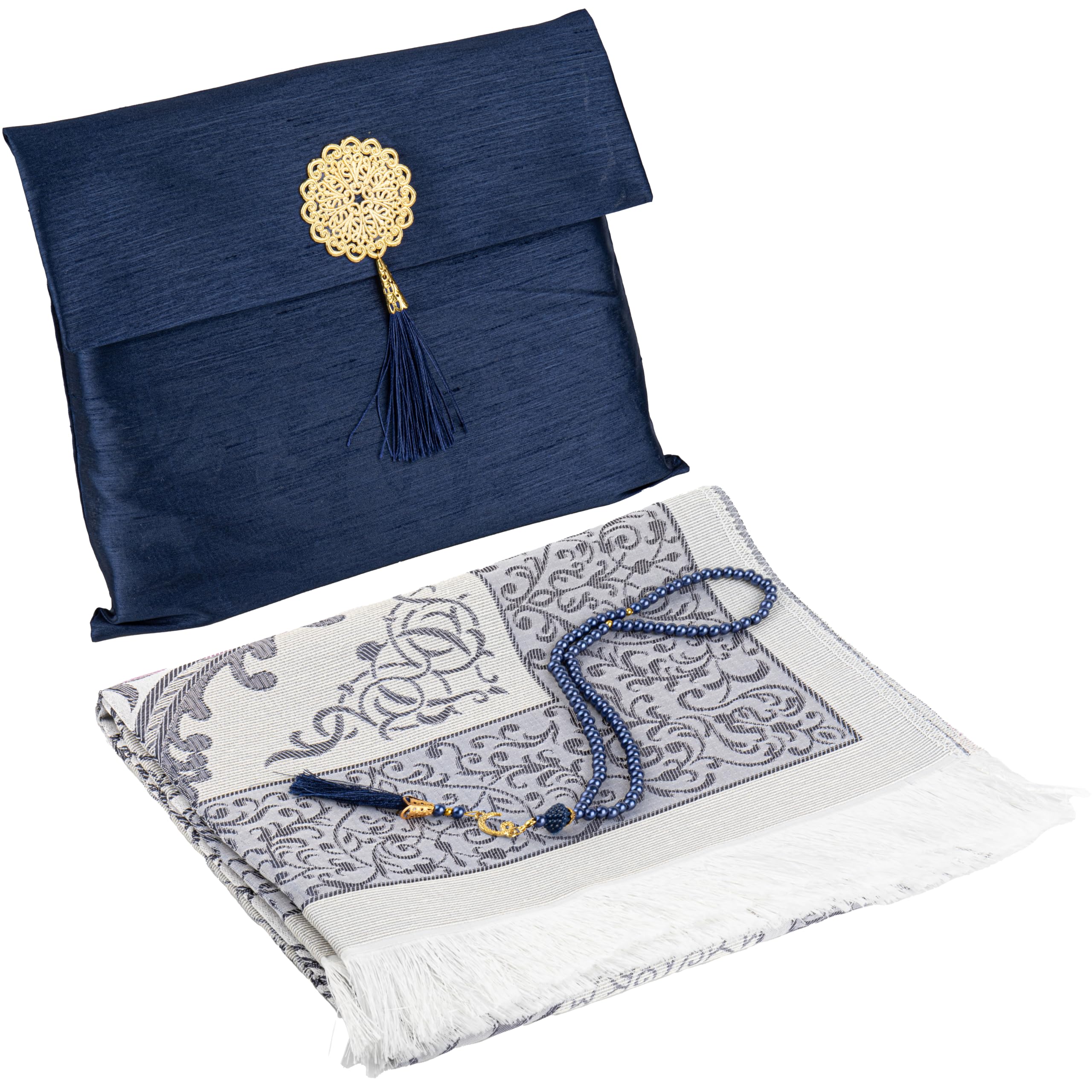 Modefa Islamic Prayer Mat Gift Set - Thin Travel Janamaz Sajadah