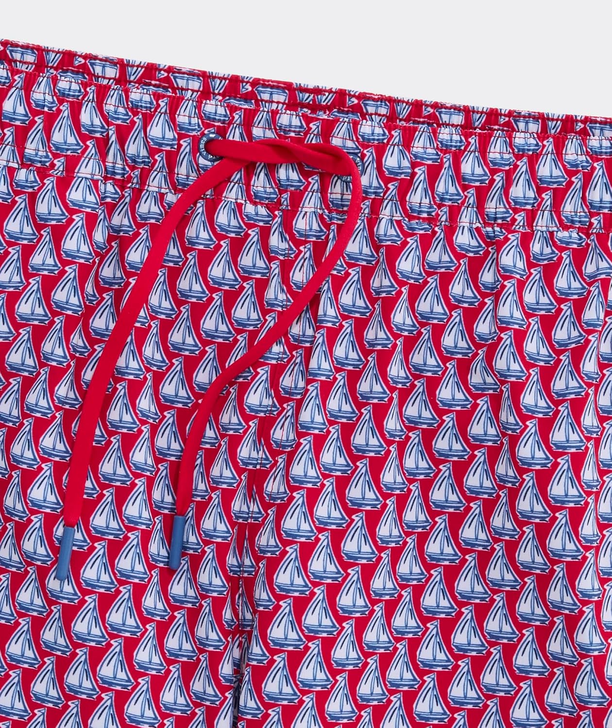 vineyard vines 7 Inch Printed Chappy Swim Trunks, Sailing-Lighthouse Red, XXL