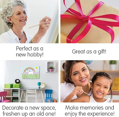 Miniatura 5 de Ledgebay Kit de pintura por números para principiantes, juego de arte PBN con mango de madera, juegos de instrucciones (idioma español no