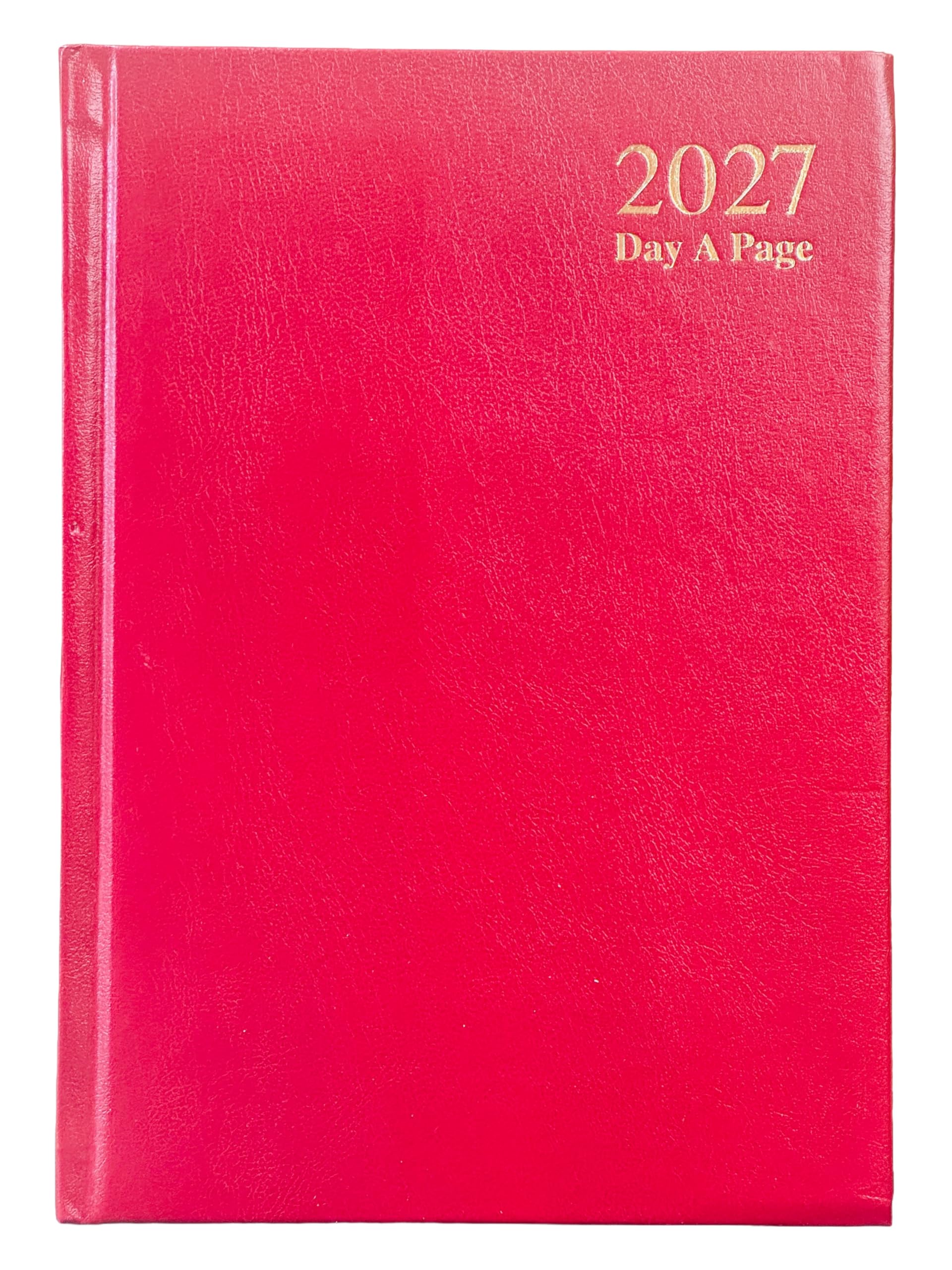 2027 A5 Diary Page per Day Burgundy/Red