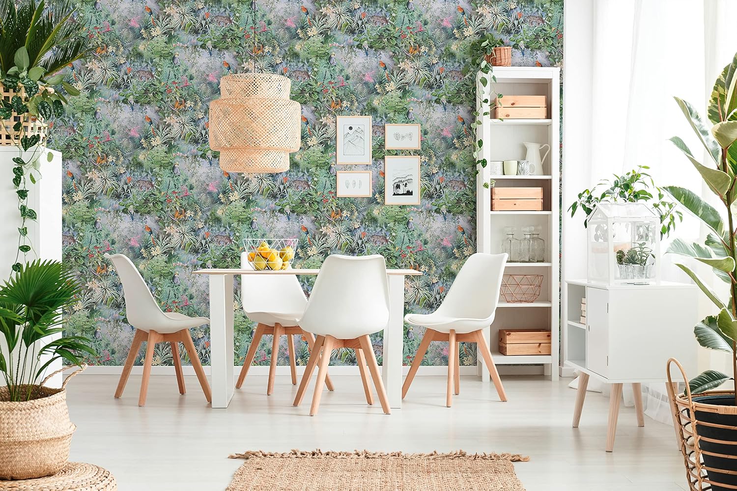 AS Creation Hollis White Tropical Wallpaper, AS381787