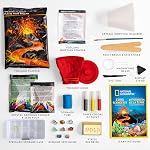 NATIONAL GEOGRAPHIC Earth Science Kit - Science Experiments & STEM Activities for Kids, Crystal Growing, Build a Volcano, Gemstone Dig Brick & Rock Collection, Geology Kit for Kids