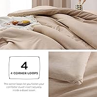 Vista 163 de Bedsure - Juego de edredón tamaño matrimonial de 3 piezas, teñido catiónico azul marino, ropa de cama para todo el año, 1 edredón de 82 x 86