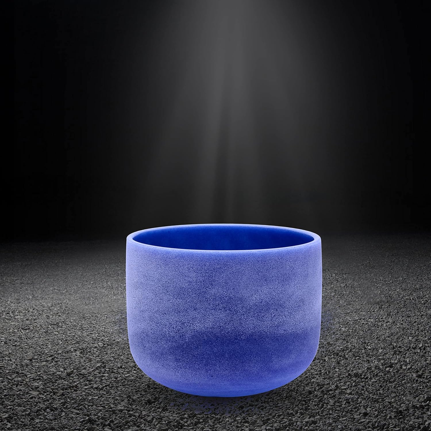 TOPFUND Sapphire Fusion 432Hz C# Note Crystal Singing Bowl 8 inch Adrenals Chakra with Suede Mallet