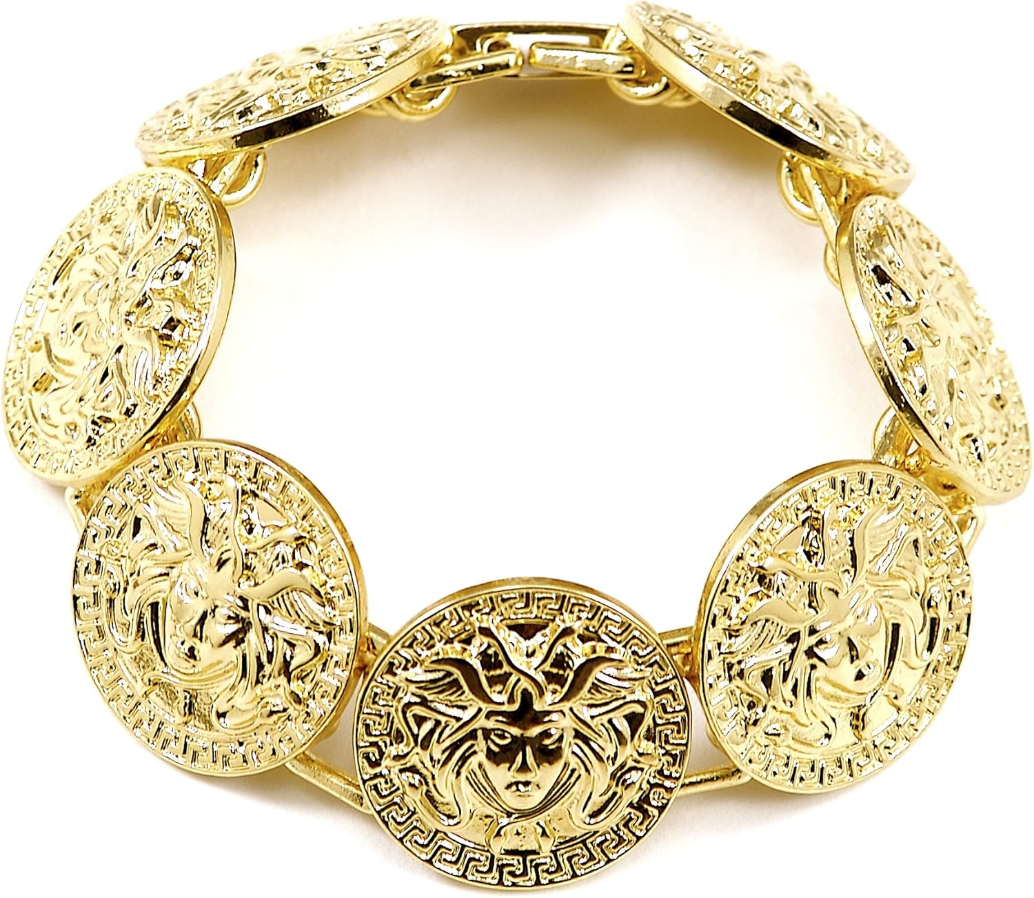 GWOOD Egyptian Bracelet 7 3/4 Inches Bracelet with 7 Pendants Gold Color