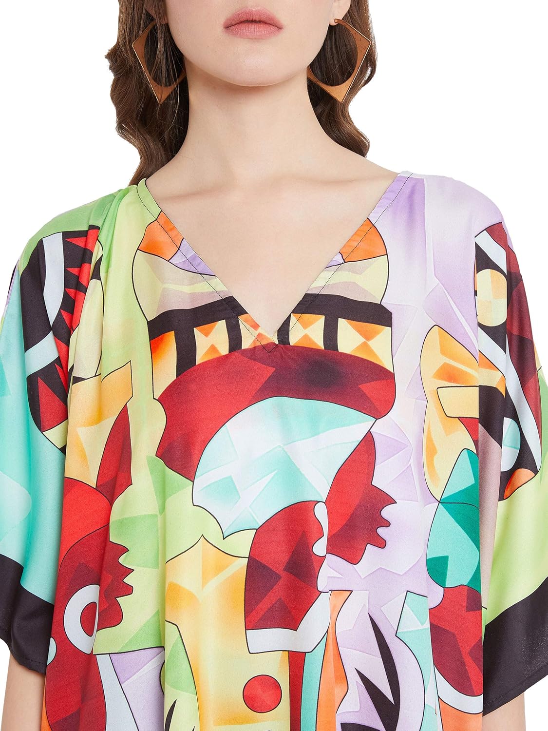 Oussum Long Plus Size Caftan Maxi Dress for Women, Beach Cover Up Kimono Sleeve Summer Dresses for Women 1X–3X - Image 5