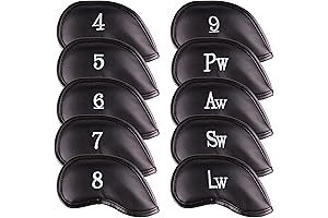 Premium Magnetic Leather Iron and Wedge Golf Club Head Covers - The...