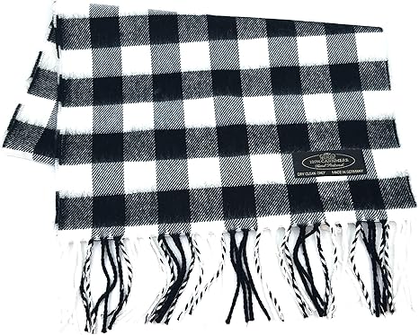 buffalo plaid cashmere scarf